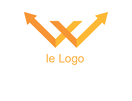 letter w arrow logo