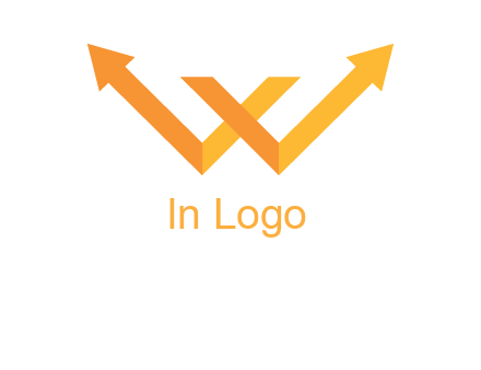 letter w arrow logo