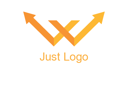 letter w arrow logo