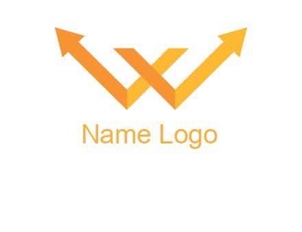 letter w arrow logo