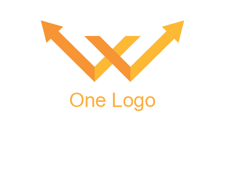 letter w arrow logo