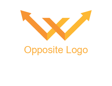 letter w arrow logo