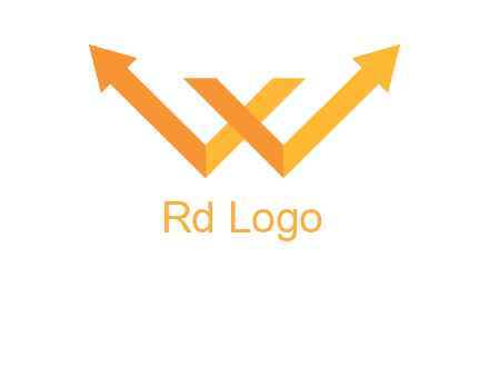 letter w arrow logo