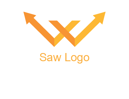 letter w arrow logo