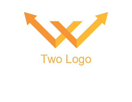 letter w arrow logo