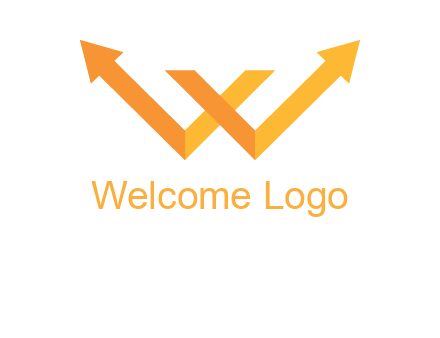 letter w arrow logo