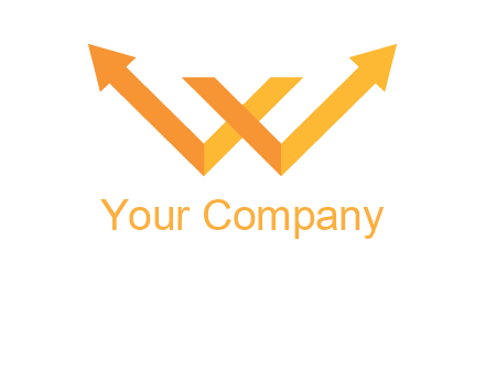 letter w arrow logo
