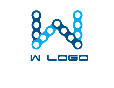 letter W chain logo
