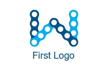 letter W chain logo