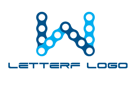 letter W chain logo