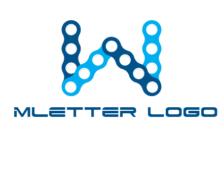 letter W chain logo