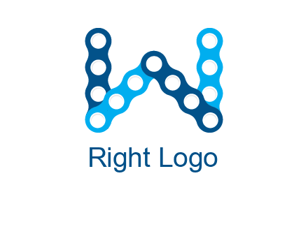 letter W chain logo