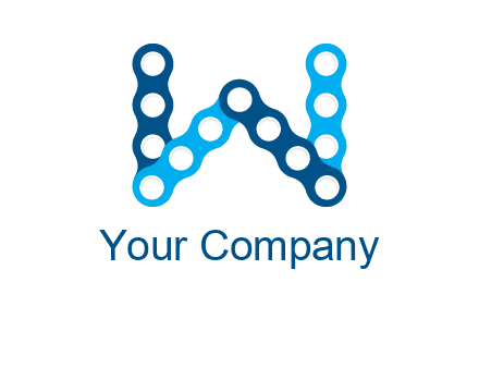 letter W chain logo