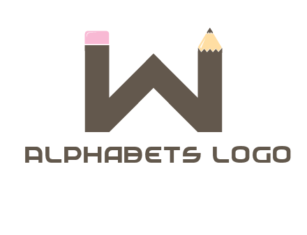 letter W pencil logo