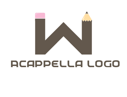 letter W pencil logo