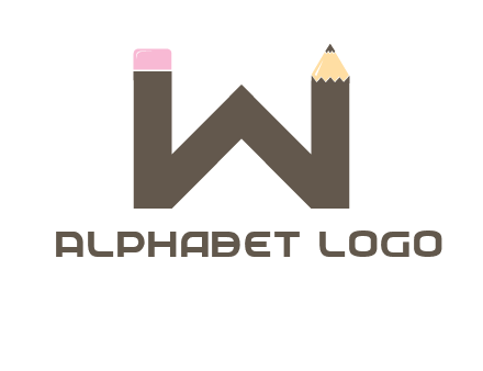 letter W pencil logo
