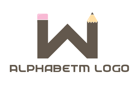 letter W pencil logo