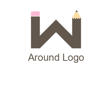 letter W pencil logo