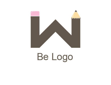letter W pencil logo