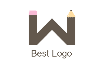 letter W pencil logo