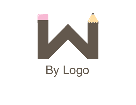 letter W pencil logo