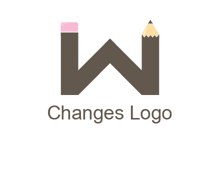 letter W pencil logo