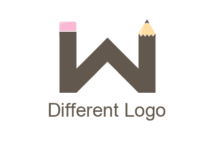 letter W pencil logo