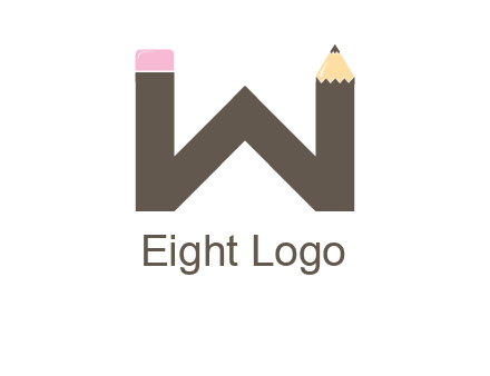 letter W pencil logo