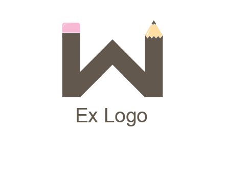 letter W pencil logo