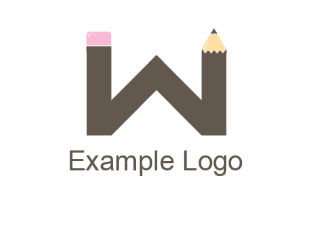 letter W pencil logo