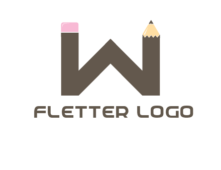 letter W pencil logo