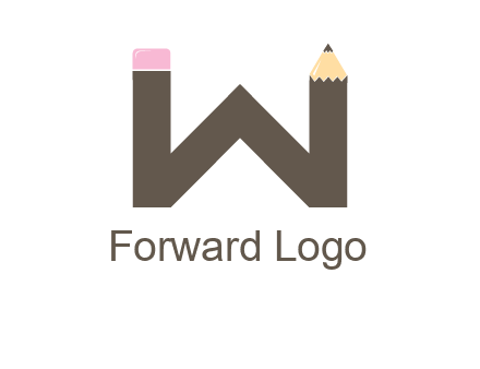 letter W pencil logo