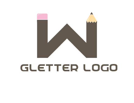letter W pencil logo