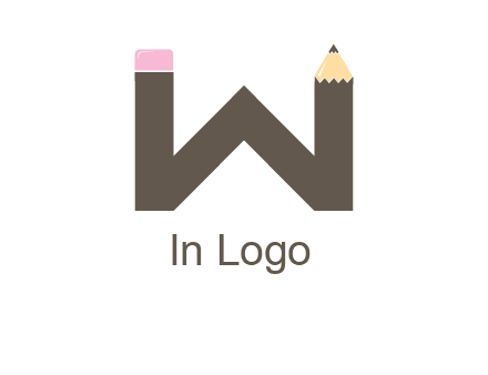 letter W pencil logo