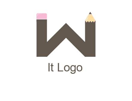letter W pencil logo