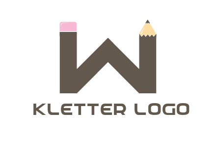 letter W pencil logo