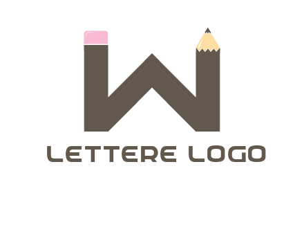 letter W pencil logo