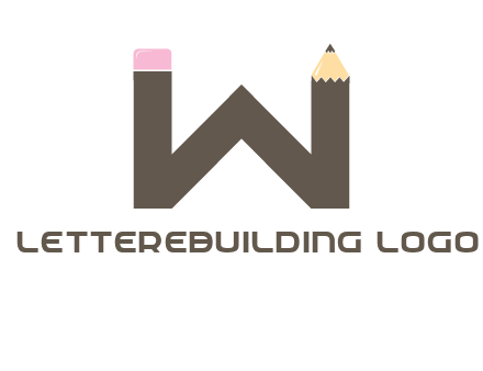 letter W pencil logo