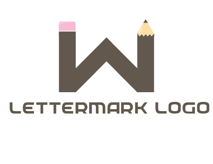 letter W pencil logo