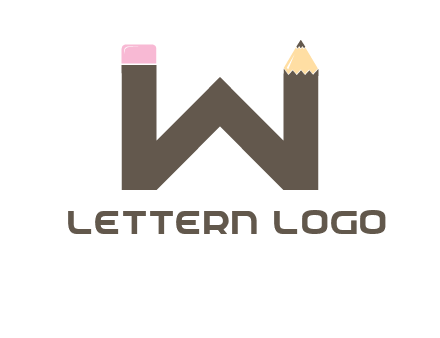 letter W pencil logo