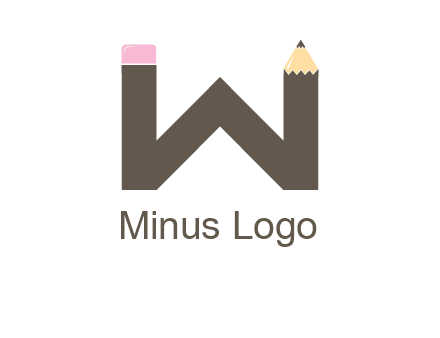 letter W pencil logo