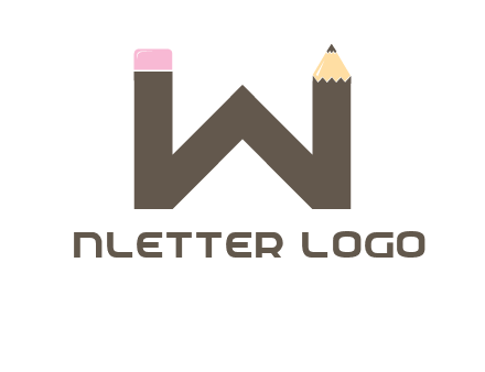 letter W pencil logo