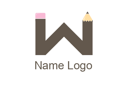 letter W pencil logo