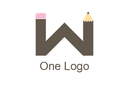 letter W pencil logo