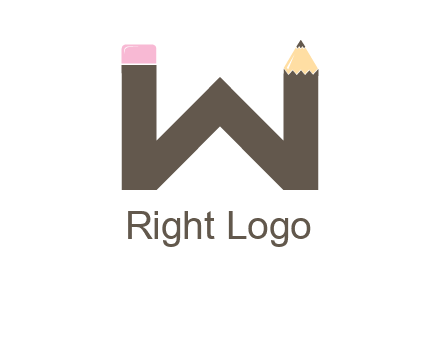 letter W pencil logo