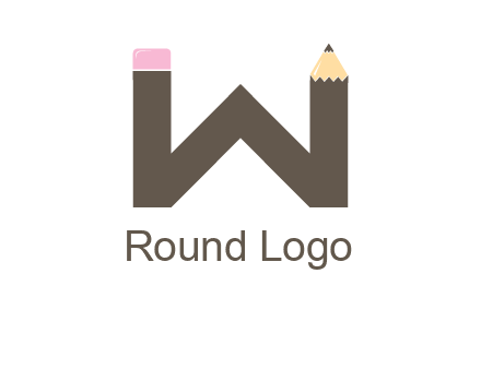 letter W pencil logo