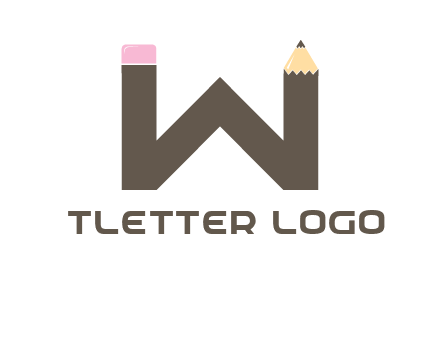 letter W pencil logo