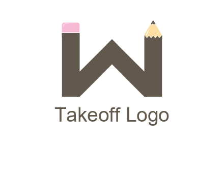 letter W pencil logo