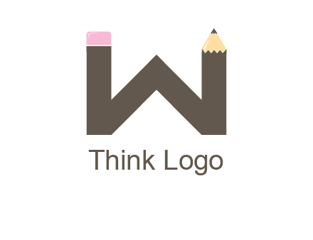 letter W pencil logo