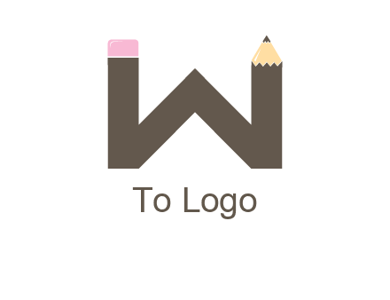 letter W pencil logo